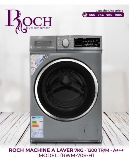 Image de ROCH MACHINE A LAVER RWM- 70S-H 7KG (A+++) COULEUR GRIS